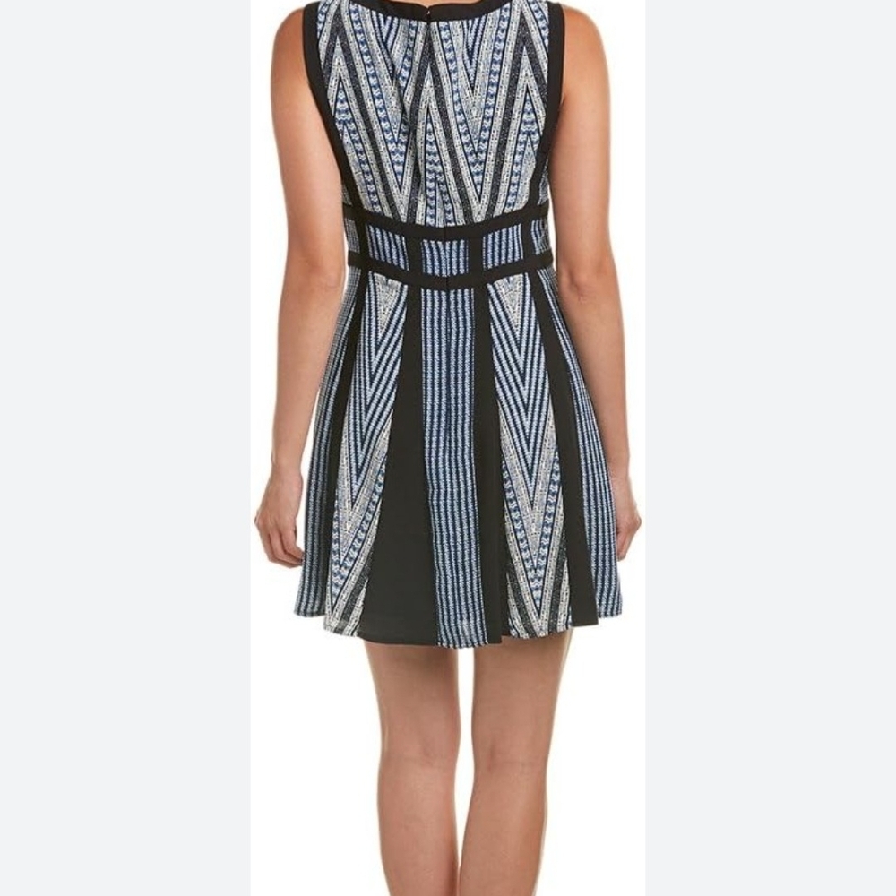 BCBGMaxAzria Black and Blue Patterned Mini Dress - Picture 2 of 6